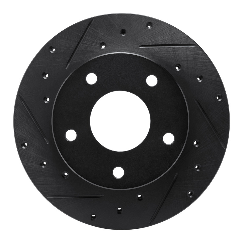 R1 82-88 Chevrolet Camaro Rear Left Drilled & Slotted Black Brake Rotor