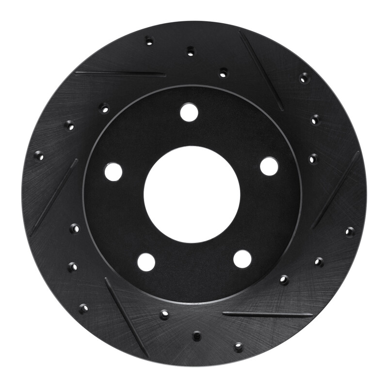 R1 82-88 Chevrolet Camaro Rear Right Drilled & Slotted Black Brake Rotor