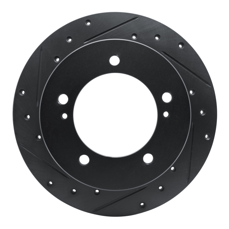 R1 83-98 Chevrolet Tracker Front Left Drilled & Slotted Black Brake Rotor