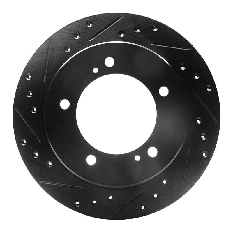 R1 91-98 Chevrolet Tracker Front Left Drilled & Slotted Black Brake Rotor