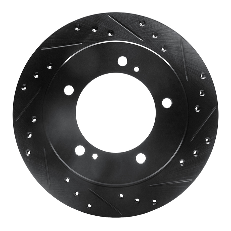 R1 91-98 Chevrolet Tracker Front Right Drilled & Slotted Black Brake Rotor