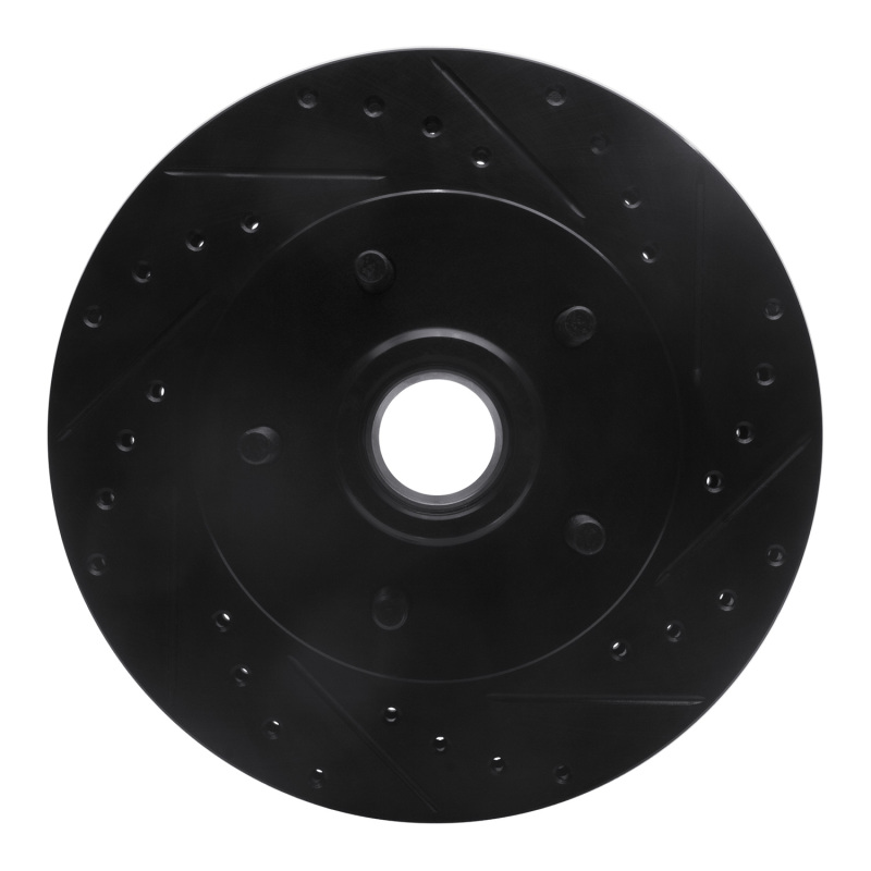 R1 69-96 Buick Estate Wagon Front Right Drilled & Slotted Black Brake Rotor