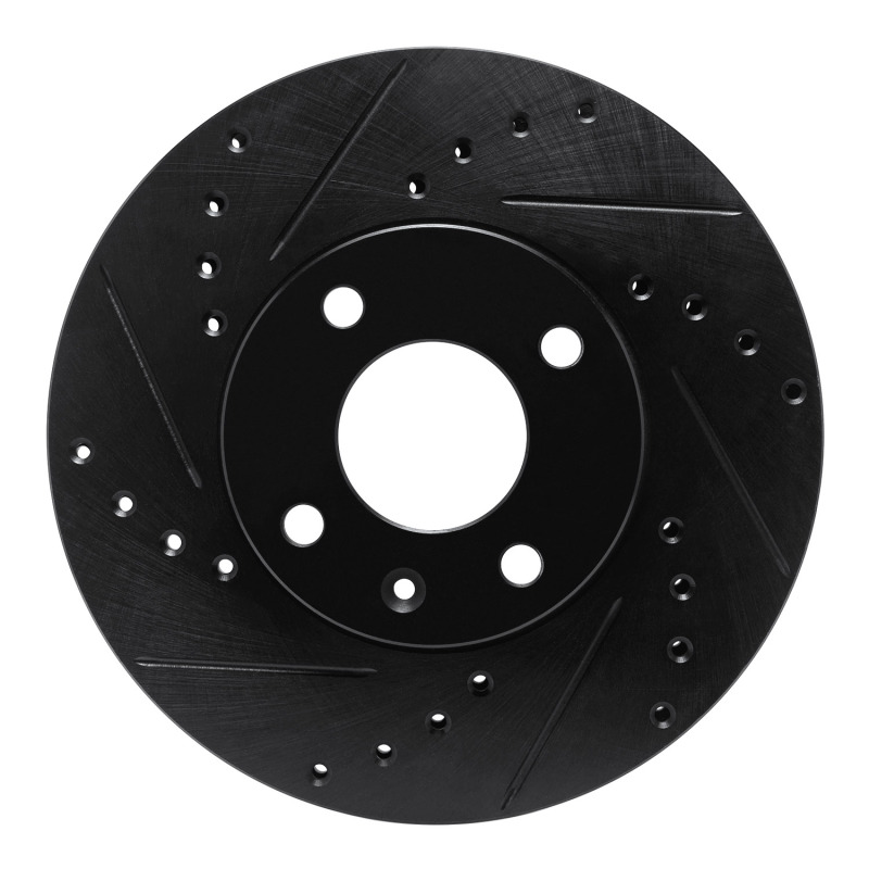 R1 16-22 Chevrolet SPARK (USA/Canada) Front Left Drilled & Slotted Black Brake Rotor