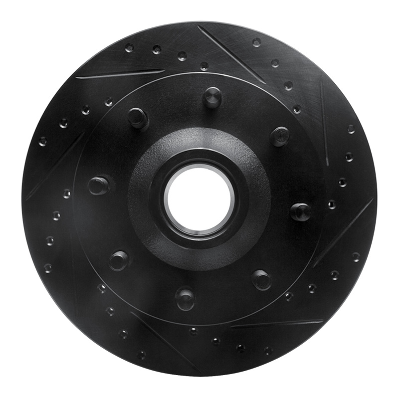 R1 71-95 Chevrolet C20 Pickup Front Right Drilled & Slotted Black Brake Rotor