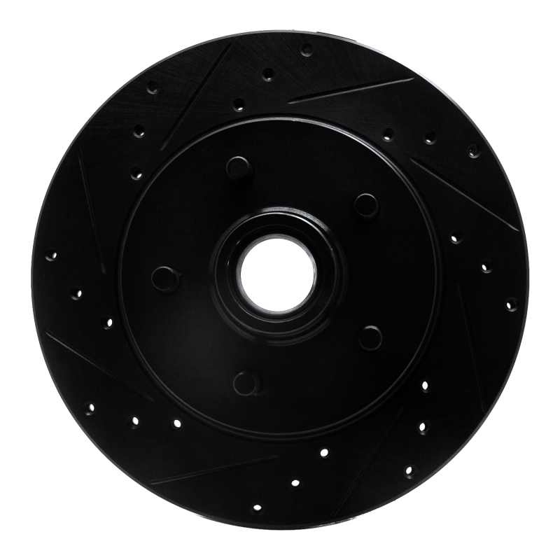 R1 88-94 Chevrolet C1500 Front Left Drilled & Slotted Black Brake Rotor