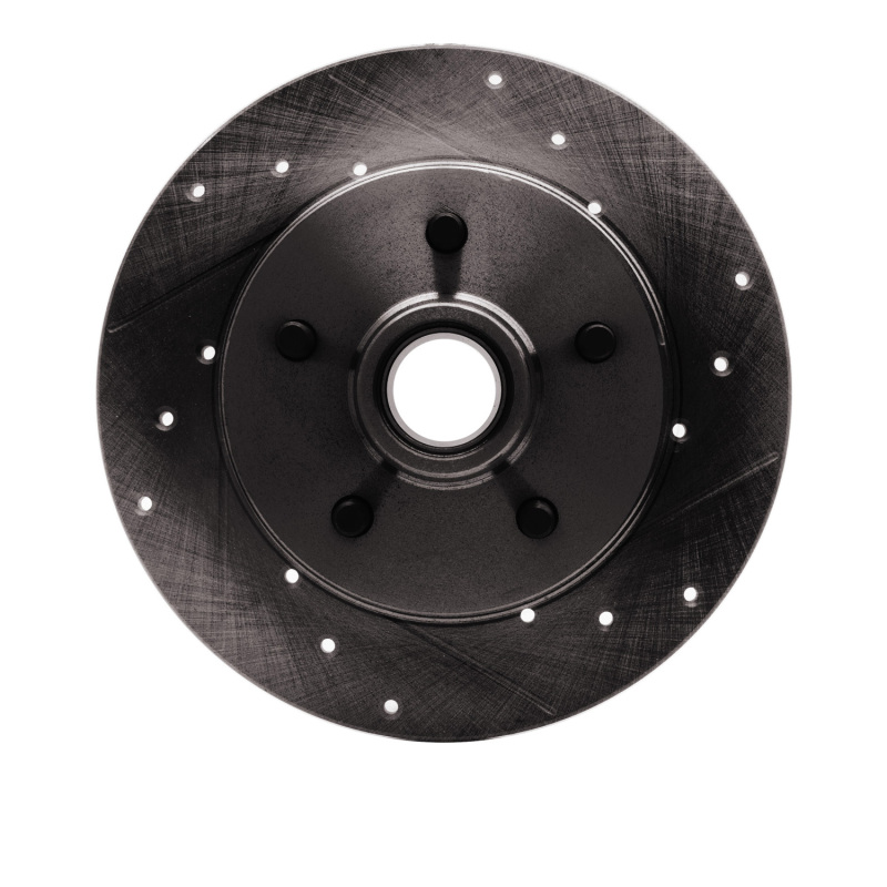 R1 88-94 Chevrolet C1500 Front Right Drilled & Slotted Black Brake Rotor