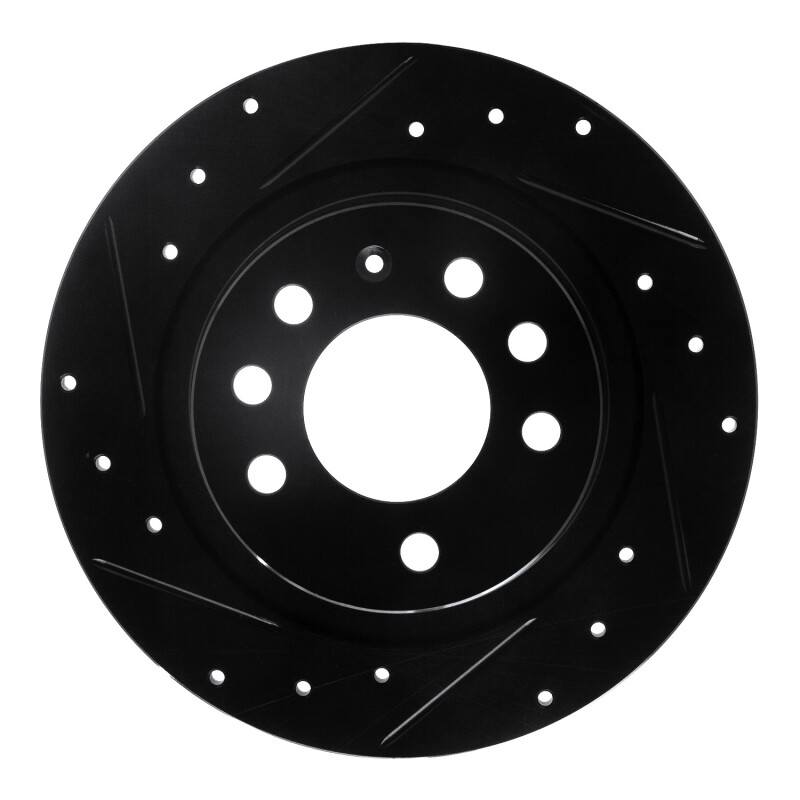 R1 85-92 Chevrolet Camaro Rear Left Drilled & Slotted Black Brake Rotor