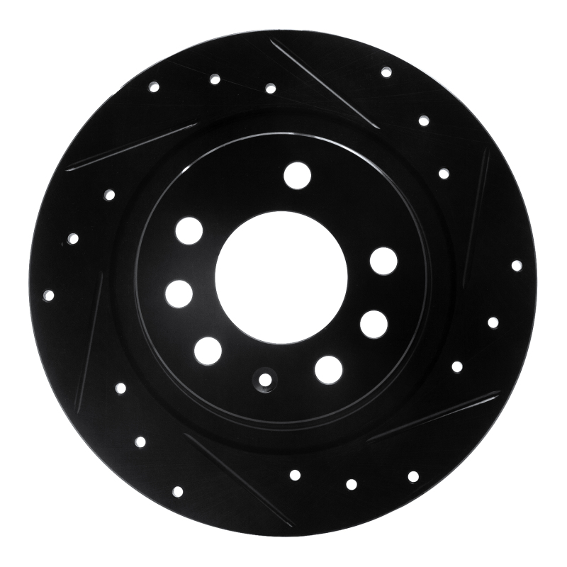 R1 85-92 Chevrolet Camaro Rear Right Drilled & Slotted Black Brake Rotor