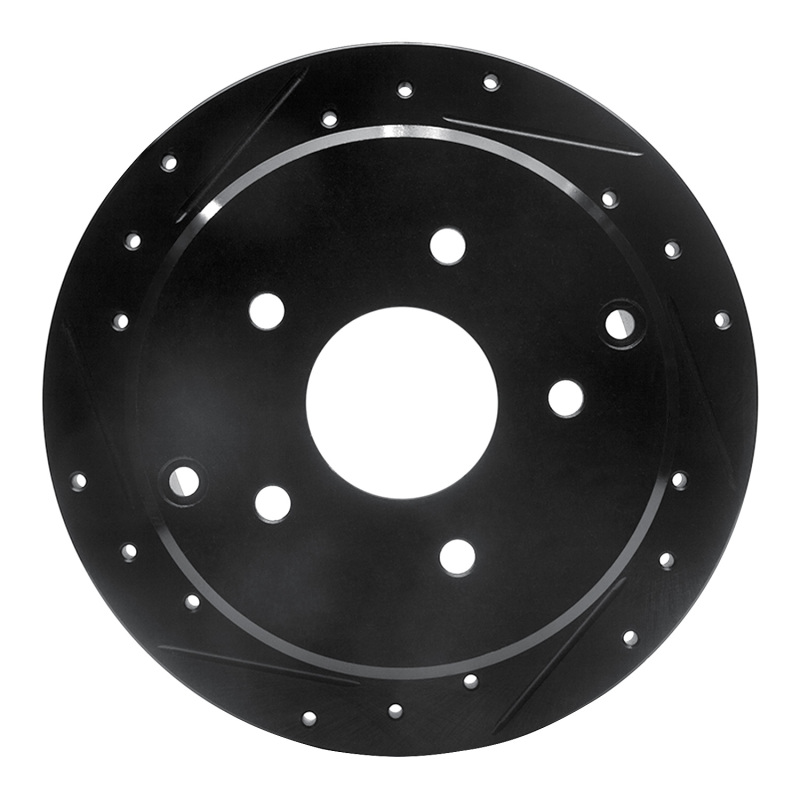 R1 04-04 Pontiac GTO Rear Left Drilled & Slotted Black Brake Rotor