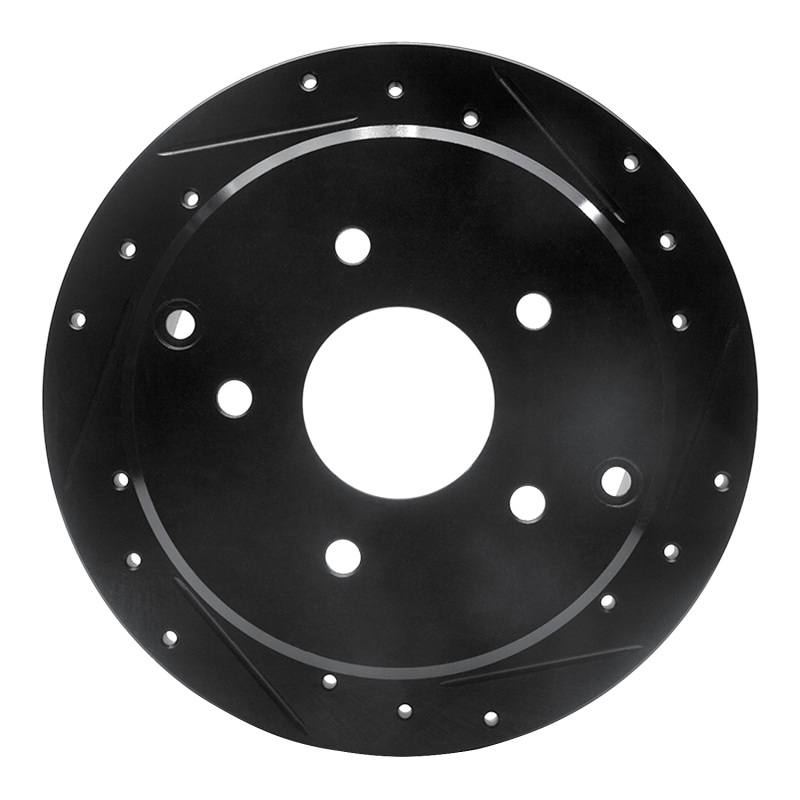 R1 04-04 Pontiac GTO Rear Right Drilled & Slotted Black Brake Rotor