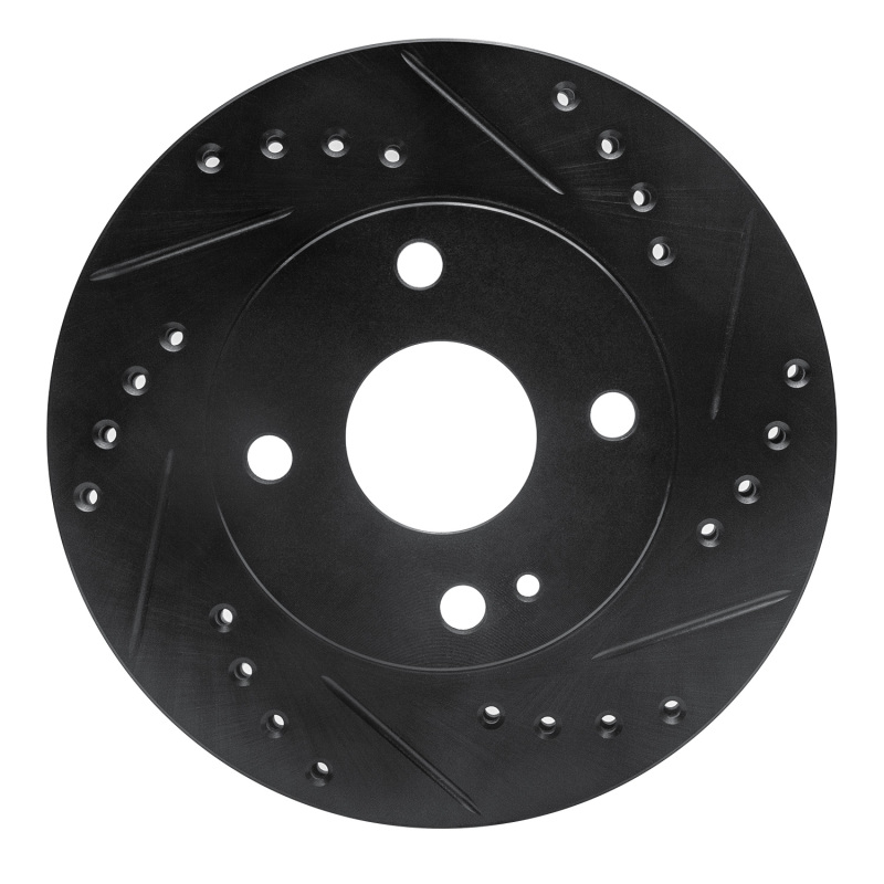 R1 90-01 Ford Escort Front Right Drilled & Slotted Black Brake Rotor