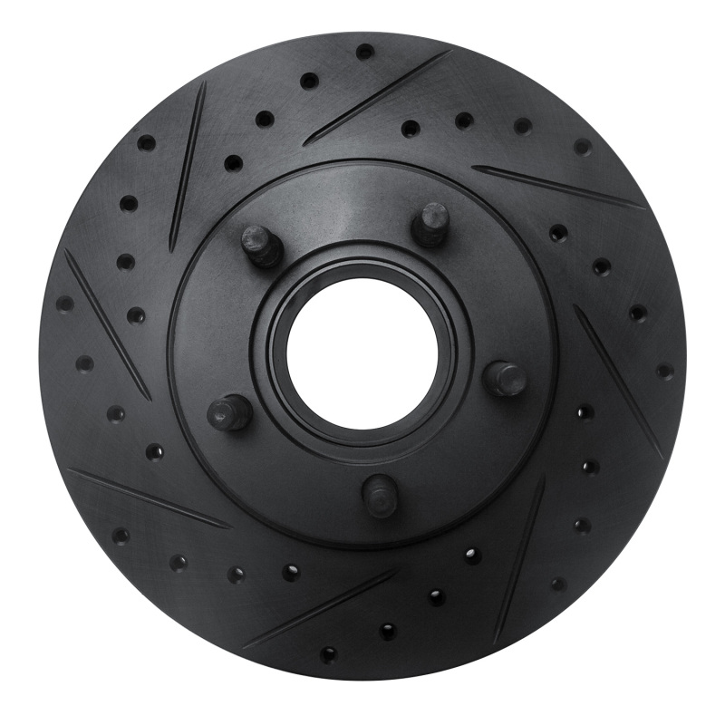 R1 95-97 Ford Ranger (USA/Canada) Front Left Drilled & Slotted Black Brake Rotor