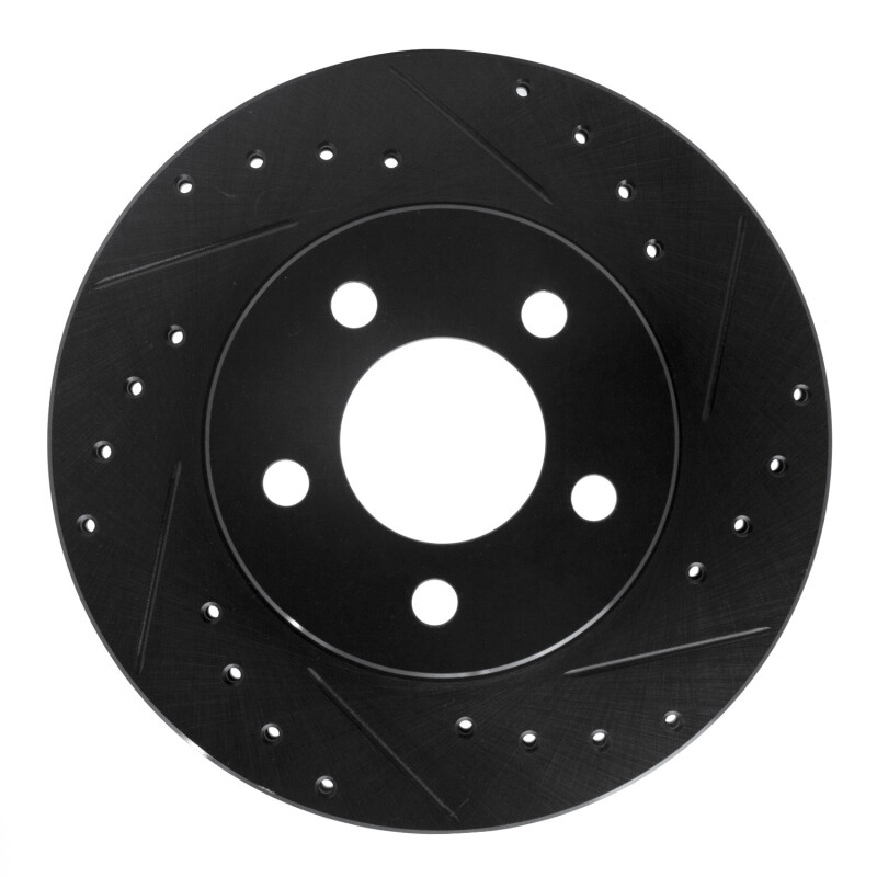 R1 95-02 Ford Ranger (USA/Canada) Front Right Drilled & Slotted Black Brake Rotor