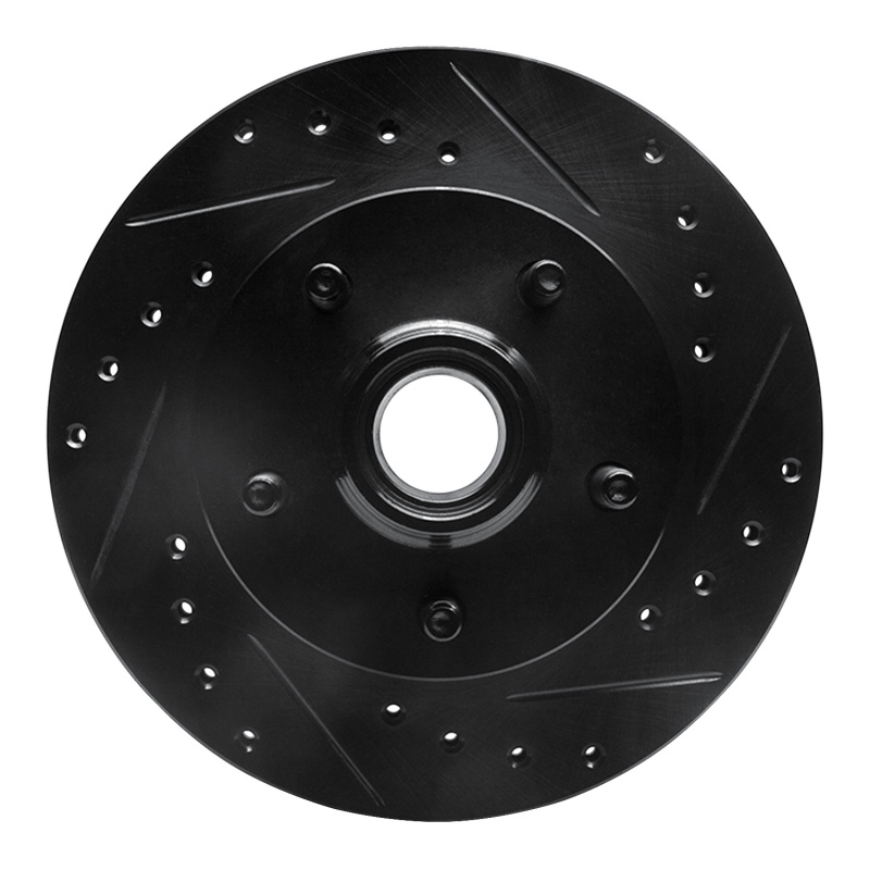 R1 98-02 Ford Ranger (USA/Canada) Front Right Drilled & Slotted Black Brake Rotor
