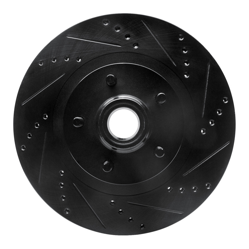 R1 01-05 Ford Explorer Sport Front Right Drilled & Slotted Black Brake Rotor