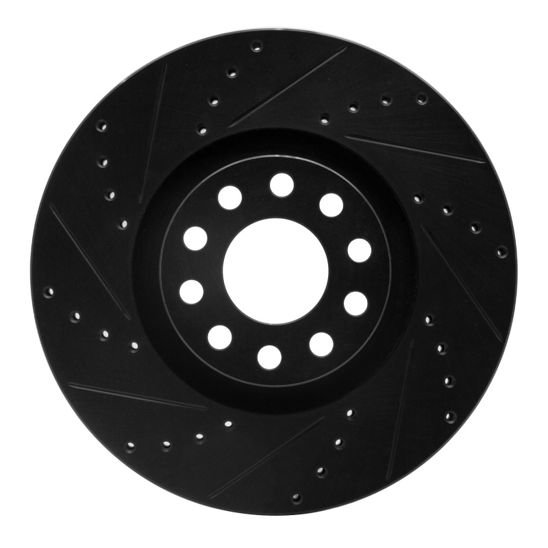 R1 02-05 Volkswagen Passat (USA/Canada) Front Left Drilled & Slotted Black Brake Rotor