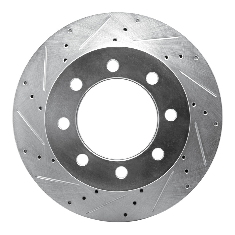 R1 03-08 Dodge Ram 2500 Front Left Drilled & Slotted Silver Brake Rotor