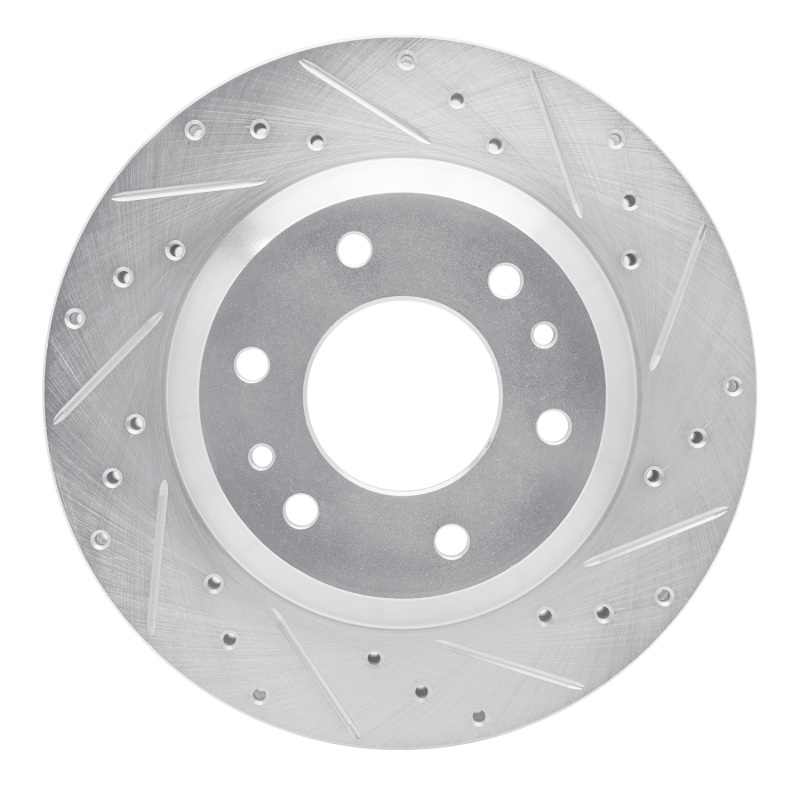 R1 02-05 Buick Rainier Front Right Drilled & Slotted Silver Brake Rotor