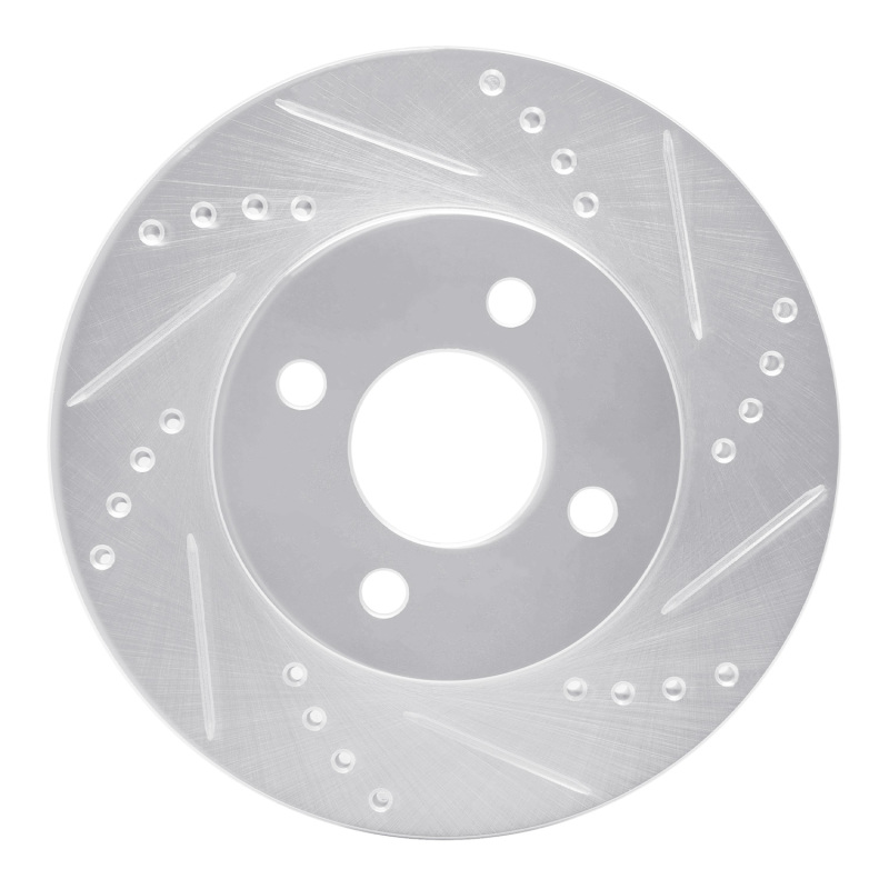 R1 03-10 Chevrolet Cobalt Front Right Drilled & Slotted Silver Brake Rotor