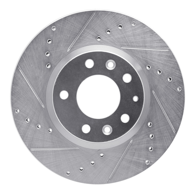 R1 06-13 Ford Fusion Front Left Drilled & Slotted Silver Brake Rotor