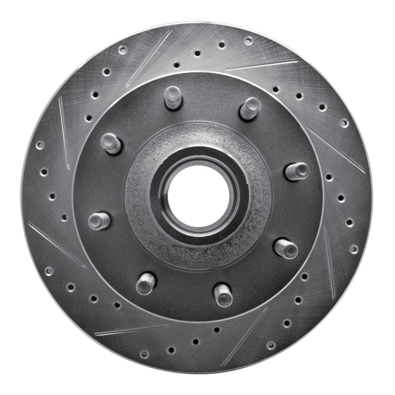 R1 03-05 Ford F-250 2WD (Super Duty) Front Left Drilled & Slotted Silver Brake Rotor
