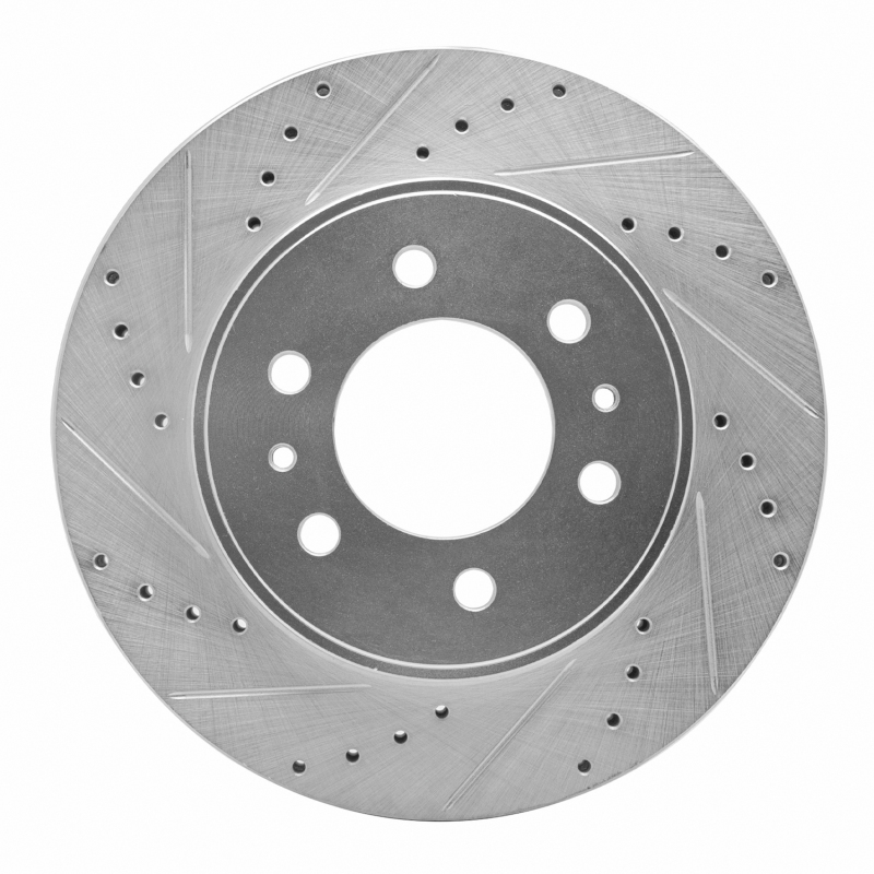 R1 09-09 Ford F-150 RWD Front Left Drilled & Slotted Silver Brake Rotor