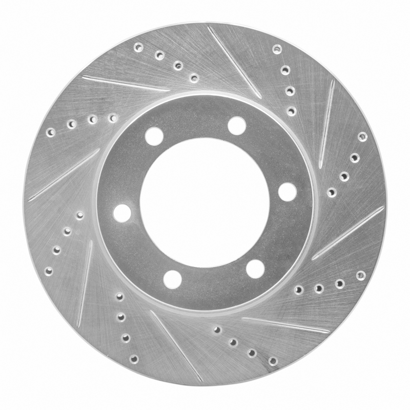R1 00-07 Toyota SEQUOIA Front Right Drilled & Slotted Silver Brake Rotor