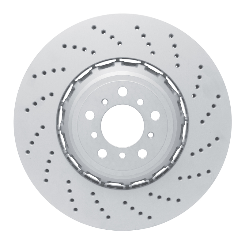 R1 12-19 BMW M6 Gran Coupe Right Front Drilled Carbon Alloy GeoMET Rotor