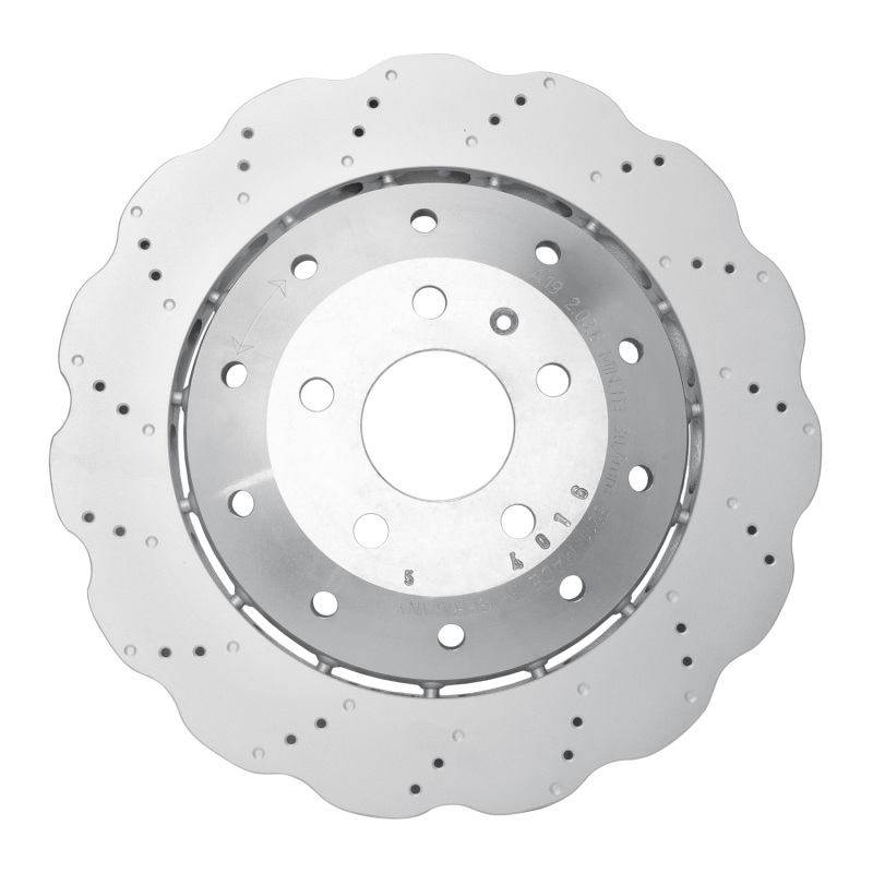 R1 14-24 Audi R8 Rear Drilled Carbon Alloy GeoMET Rotor