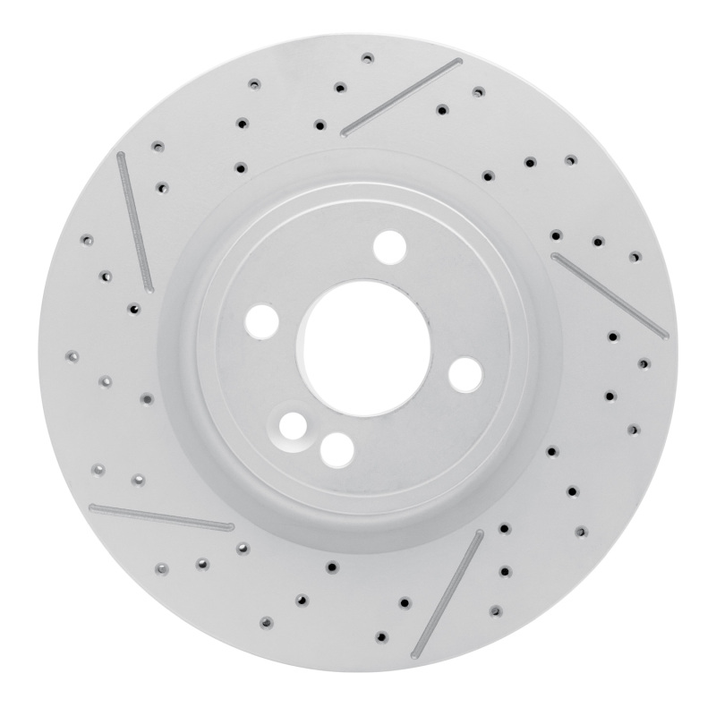 R1 09-14 Mini Cooper (Excl Clubman) Front Drilled & Slotted GeoSPEC Coated Rotor