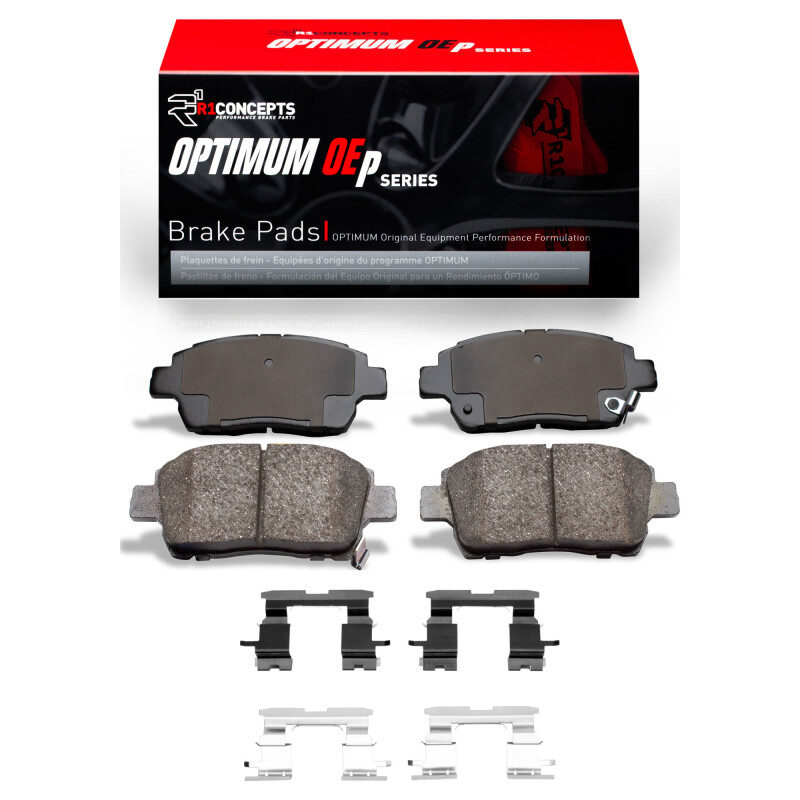 R1 04-09 Toyota Prius Front Optimum OE Brake Pads and Hardware Kit