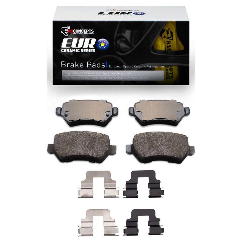 R1 02-08 Saturn Astra Rear Euro Ceramic Brake Pads and Hardware Kit