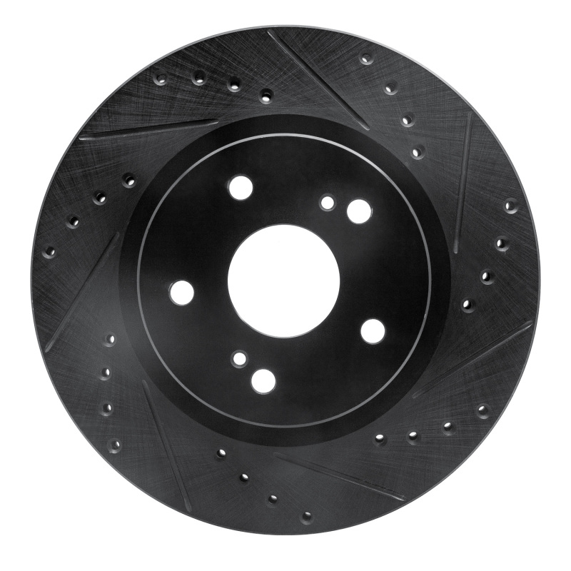 R1 06-17 Suzuki Grand Vitara (Mexico) Front Right Drilled & Slotted Black Brake Rotor