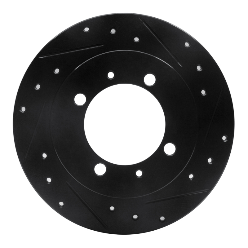 R1 00-07 Mitsubishi SPace STAR (Mexico) Rear Right Drilled & Slotted Black Brake Rotor
