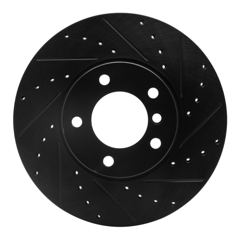 R1 07-21 BMW 220i (Mexico) Front Right Drilled & Slotted Black Brake Rotor
