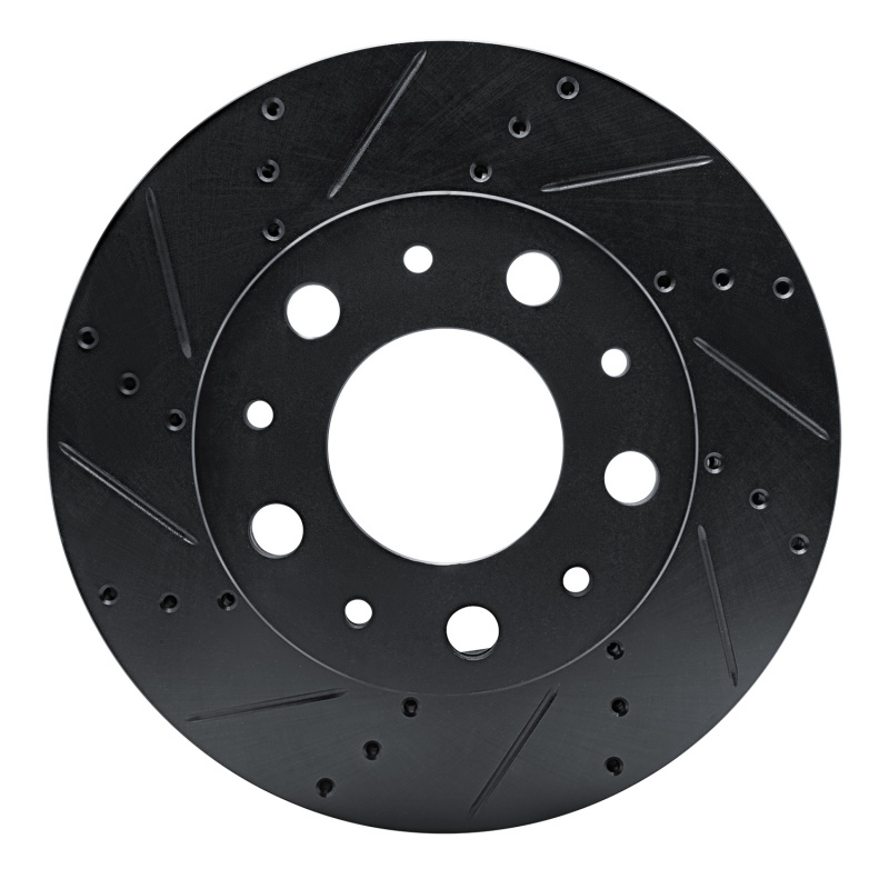 R1 14-25 Ram Promaster 1500 Front Left Drilled & Slotted Black Brake Rotor