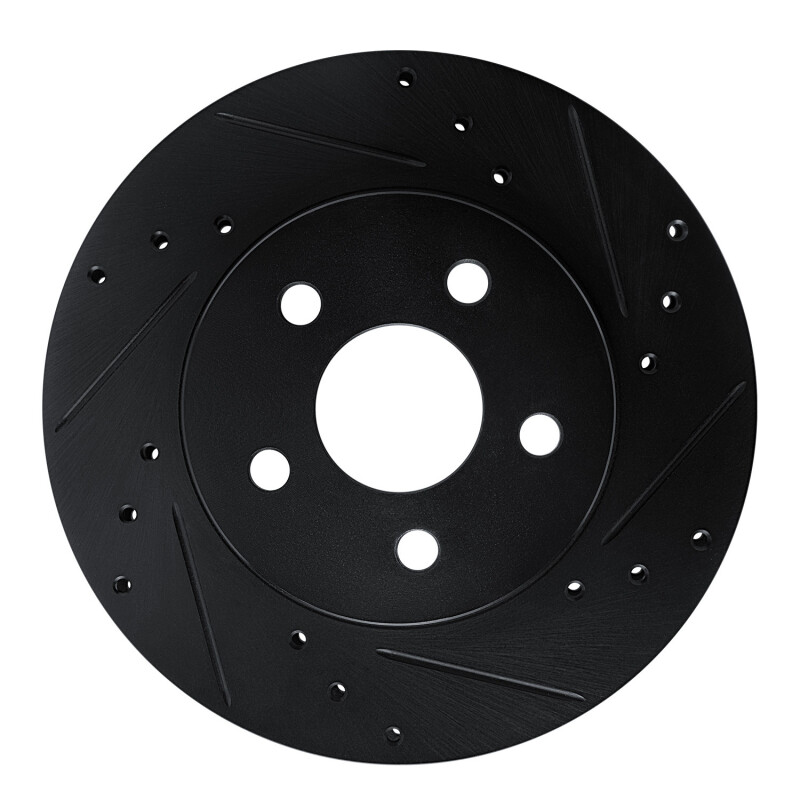 R1 82-82 Buick CENTURY Front Right Drilled & Slotted Black Brake Rotor