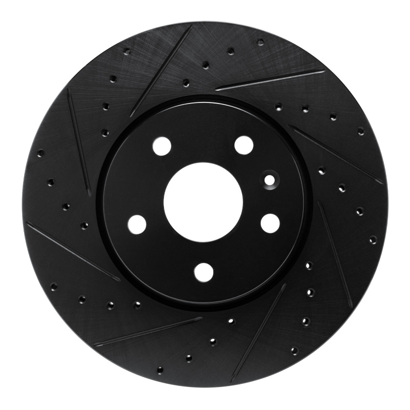 R1 19-25 Buick Envision Front Left Drilled & Slotted Black Brake Rotor