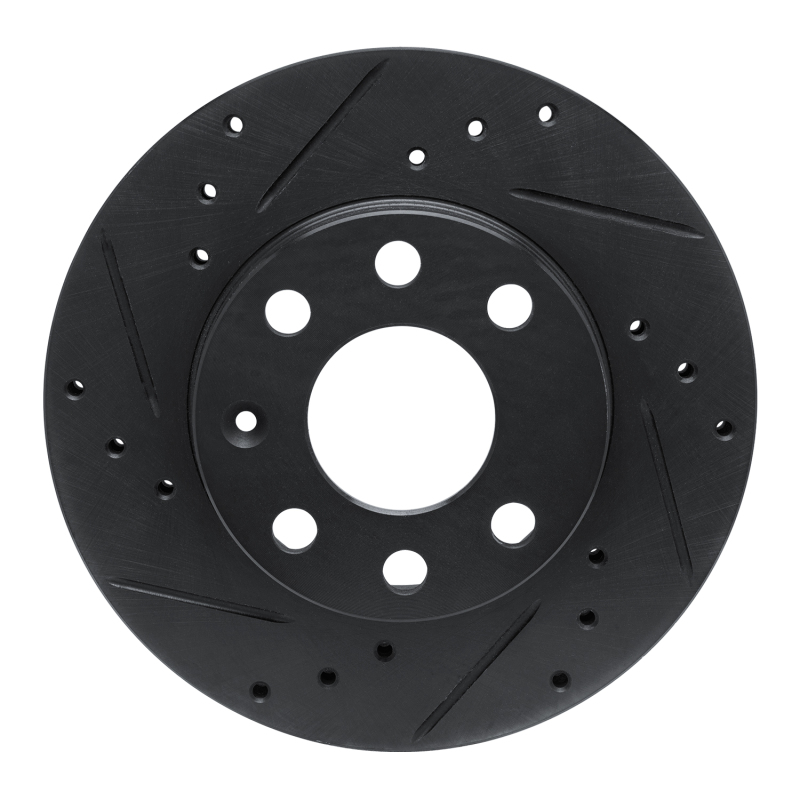 R1 88-20 Chevrolet SPARK (Mexico) Front Left Drilled & Slotted Black Brake Rotor
