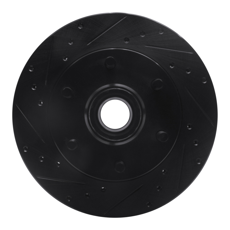 R1 88-96 Chevrolet C2500 Front Left Drilled & Slotted Black Brake Rotor