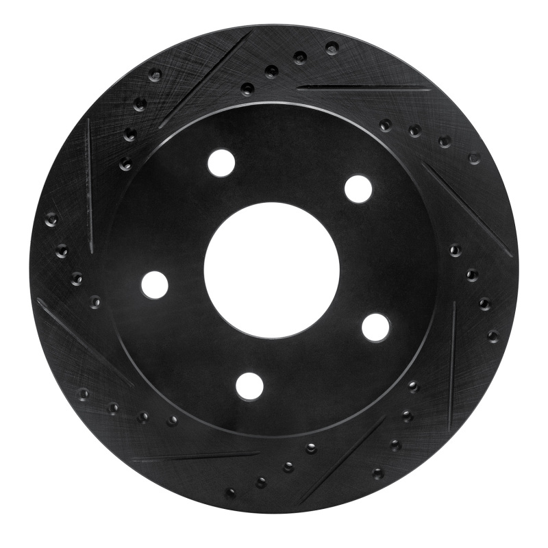 R1 00-02 Dodge Ramcharger (Mexico) Front Left Drilled & Slotted Black Brake Rotor