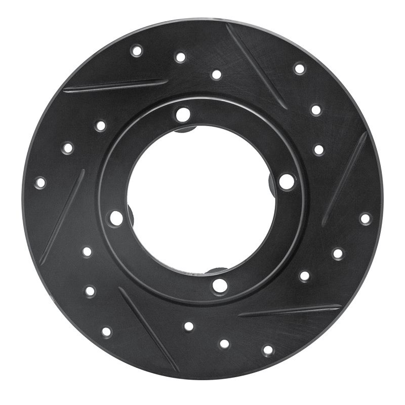 R1 85-94 Chevrolet Sprint Front Right Drilled & Slotted Black Brake Rotor