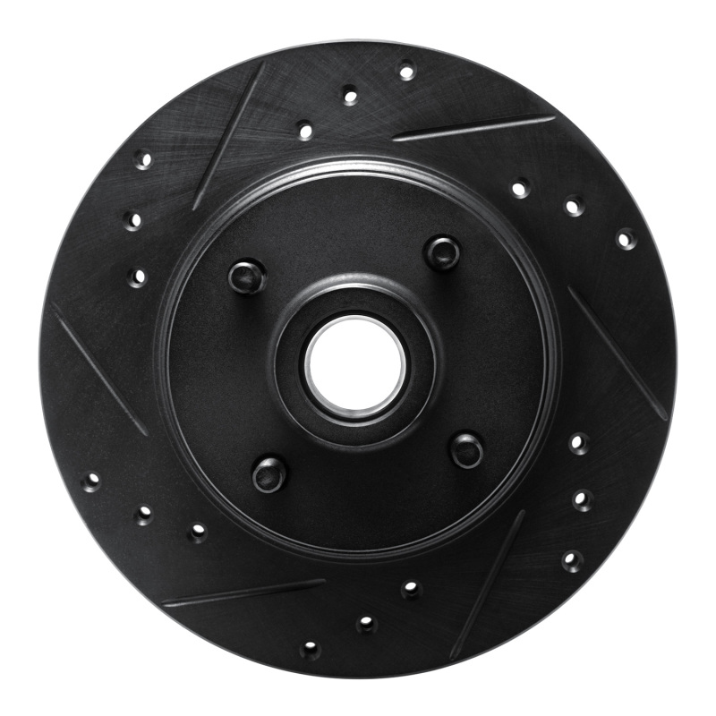 R1 76-80 Buick SKYHAWK Front Left Drilled & Slotted Black Brake Rotor
