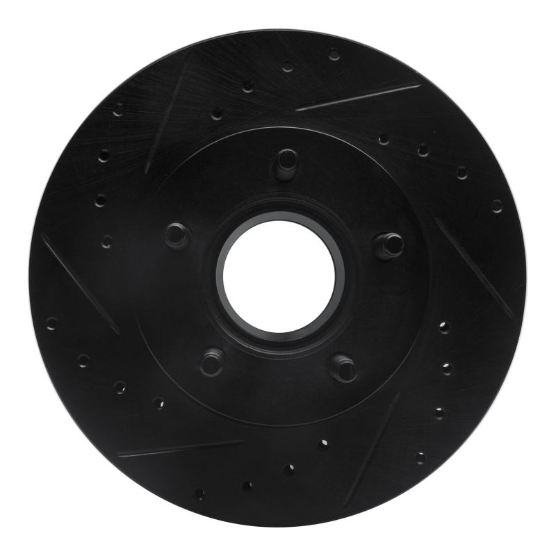 R1 83-92 Ford Ranger (USA/Canada) Front Left Drilled & Slotted Black Brake Rotor