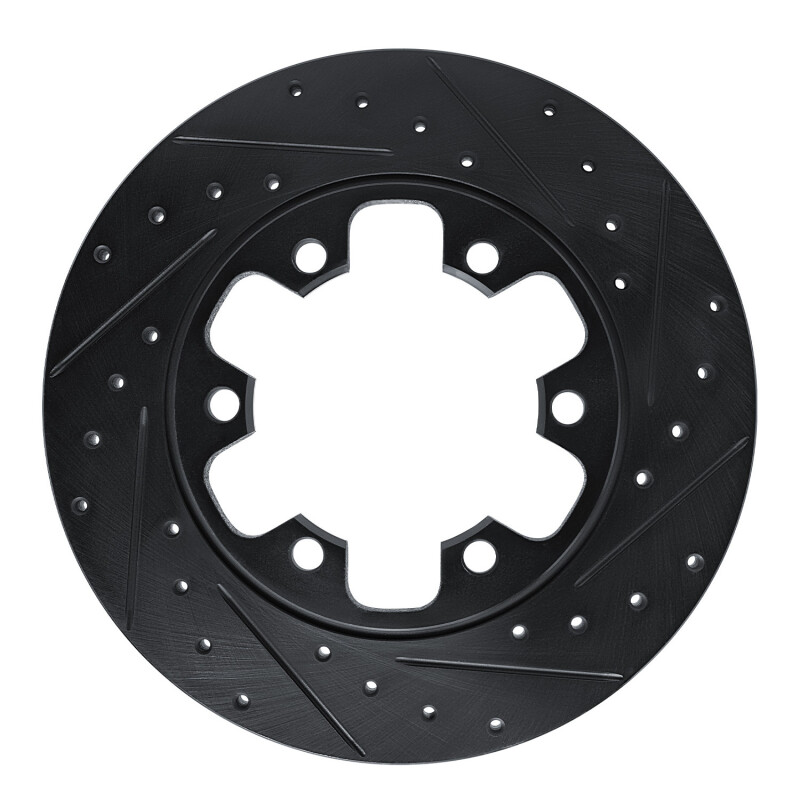 R1 15-25 Ford Transit-150 Rear Right Drilled & Slotted Black Brake Rotor