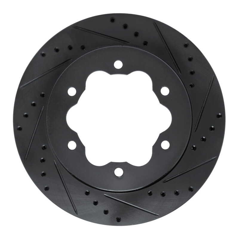 R1 20-25 Ford Transit-350 HD/DRW Rear Right Drilled & Slotted Black Brake Rotor