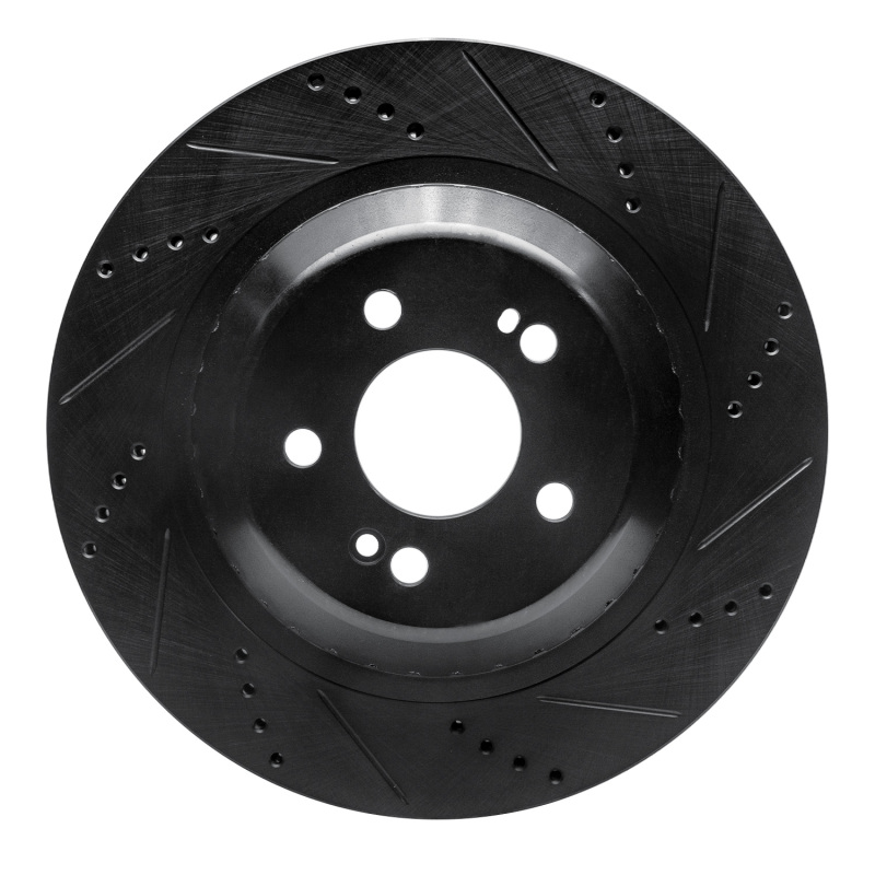 R1 14-21 Mercedes-Benz S400 (Canada & Mexico) Rear Right Drilled & Slotted Black Brake Rotor