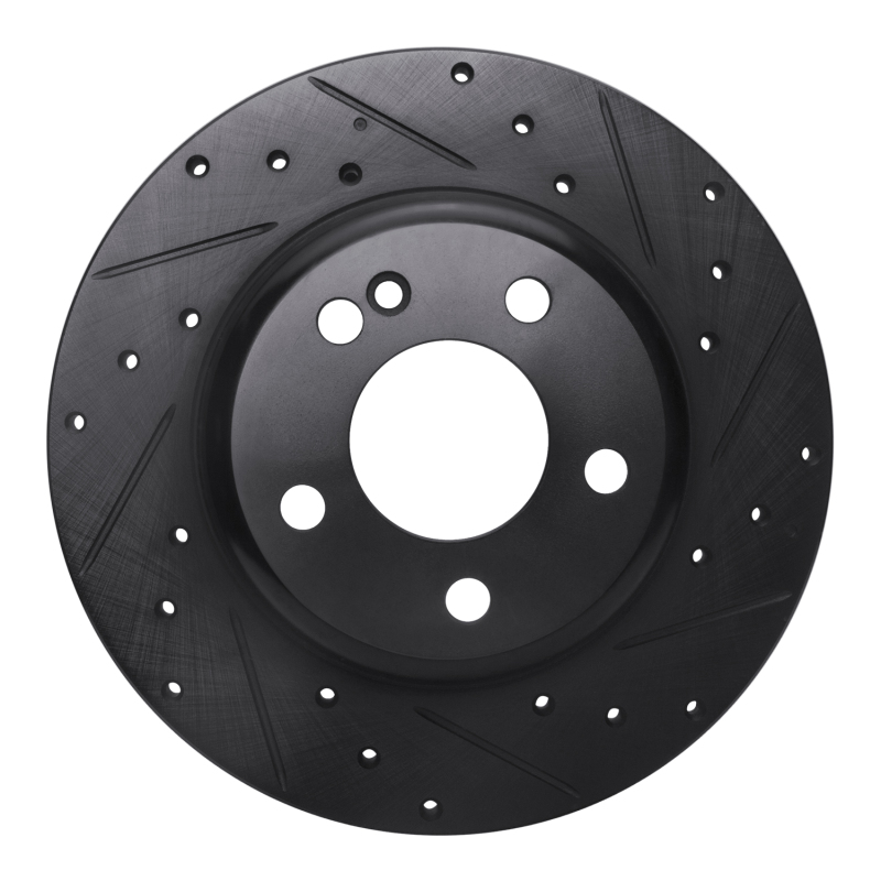 R1 15-21 Mercedes-Benz C180 (Mexico) Rear Right Drilled & Slotted Black Brake Rotor