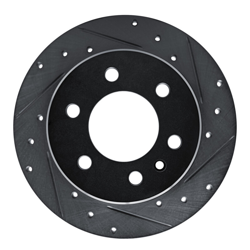 R1 19-25 Freightliner SprintER 2500 Rear Right Drilled & Slotted Black Brake Rotor