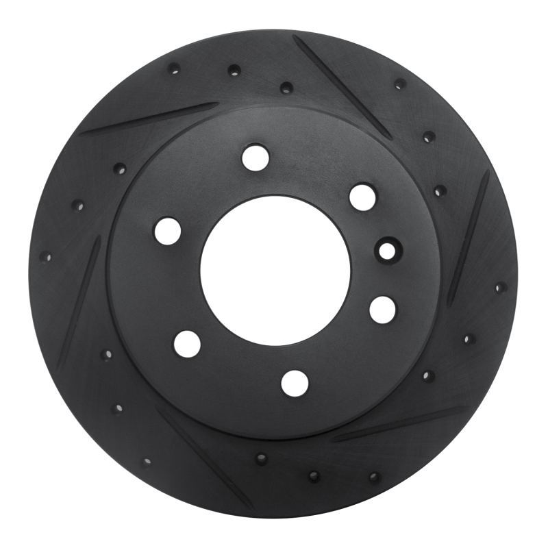 R1 19-25 Freightliner SprintER 1500 Rear Right Drilled & Slotted Black Brake Rotor